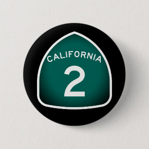 California Staat Route 2 Button