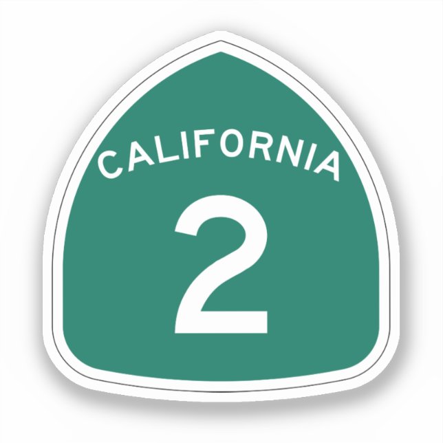 California Staat Route 2 Klassischer Rundaufkleber Aufkleber (Vorderseite)