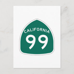 California Staat Route 99 Postkarte