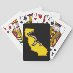California Staat trägt gelbe schwarze Spielkarten