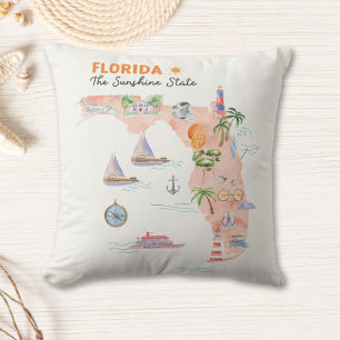 California Staaten Art Karte Kissen