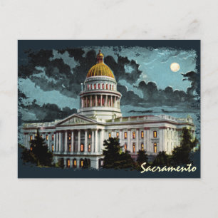 California State Capitol Mondschein-Postkarte Postkarte