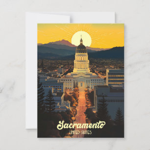 California State Capitol Sacramento Reise Postkarte
