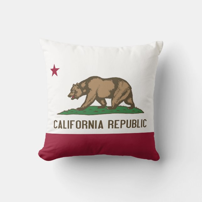 California State Flag American MoJo Pillow Kissen (Vorderseite)