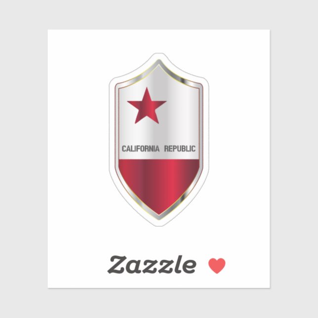 California State Flag auf Kreuzfahrerstil Aufkleber (Blatt)