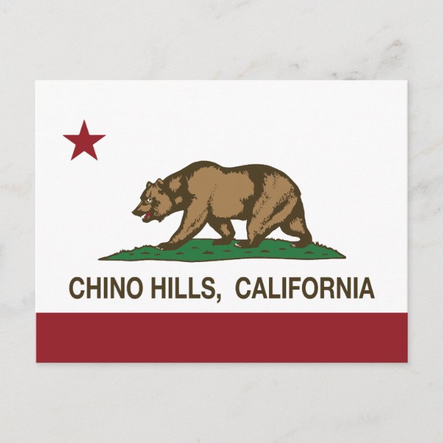 California State Flag Chino Hills Postkarte (Vorderseite)