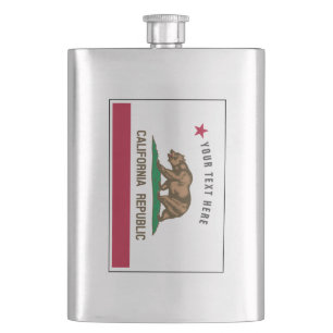 California State flag custom drink flask Flachmann