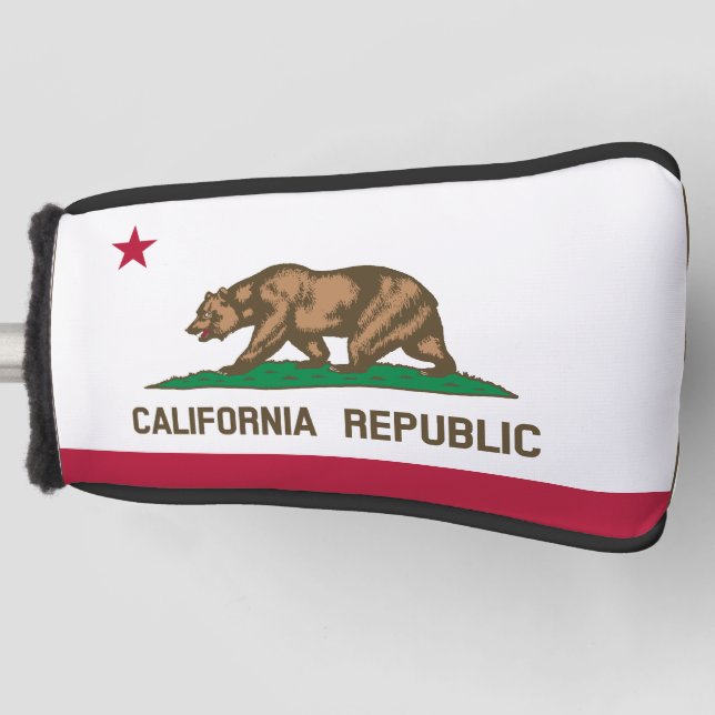 California State Flag Golf Head Cover Golf Headcover (Vorderseite)
