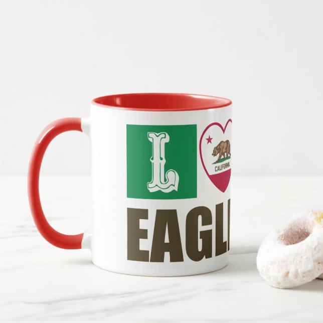 California State Flag Heagle Rock Tasse (Mit Donut)