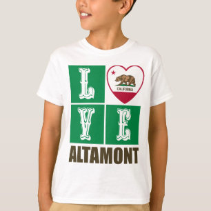 California State Flag Heart Altamont T-Shirt