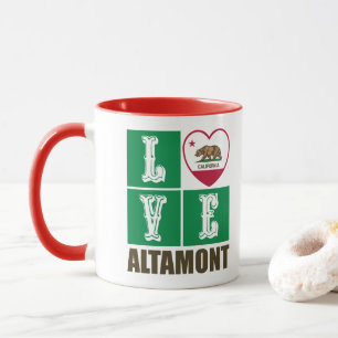 California State Flag Heart Altamont Tasse