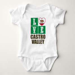 California State Flag Heart Castro Valley Baby Strampler