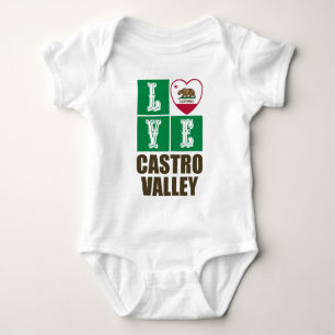 California State Flag Heart Castro Valley Baby Strampler