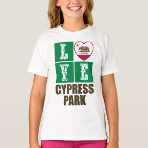 California State Flag Heart Cypress Park T-Shirt