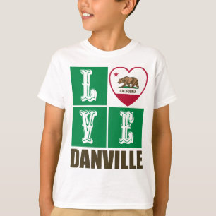 California State Flag Heart Danville T-Shirt