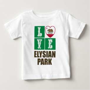 California State Flag Heart Elysian Park Baby T-shirt