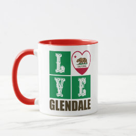 California State Flag Heart Glendale Tasse