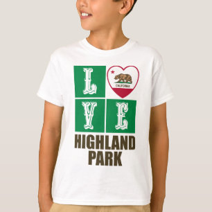 California State Flag Heart Highland Park T-Shirt