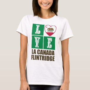 California State Flag Heart La Canada Flintridge T-Shirt