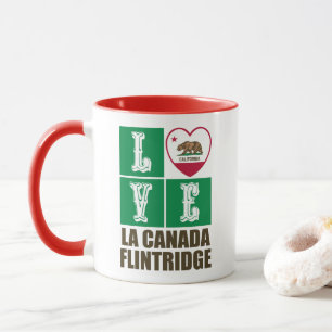 California State Flag Heart La Canada Flintridge Tasse