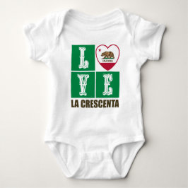 California State Flag Heart La Crescenta Baby Strampler