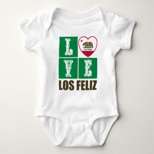 California State Flag Heart Los Feliz Baby Strampler