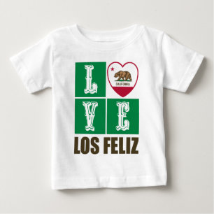 California State Flag Heart Los Feliz Baby T-shirt