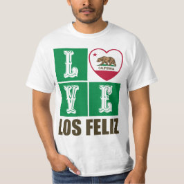 California State Flag Heart Los Feliz T-Shirt
