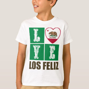 California State Flag Heart Los Feliz T-Shirt