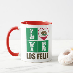 California State Flag Heart Los Feliz Tasse