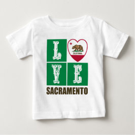 California State Flag Heart Sacramento Baby T-shirt