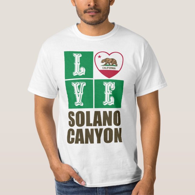 California State Flag Heart Solano Canyon T-Shirt (Vorderseite)