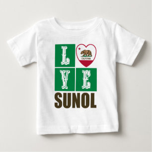 California State Flag Heart Sunol Baby T-shirt