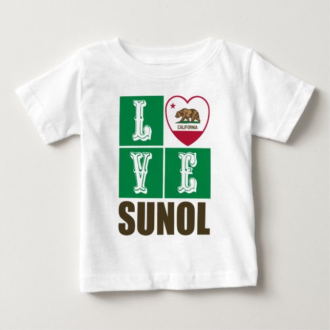 California State Flag Heart Sunol Baby T-shirt (Vorderseite)