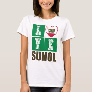 California State Flag Heart Sunol T-Shirt