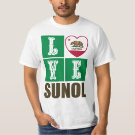 California State Flag Heart Sunol T-Shirt