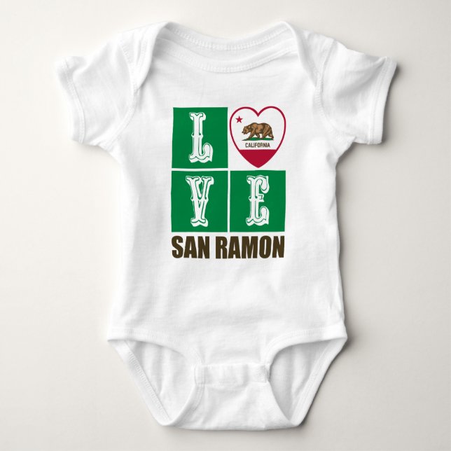 California State Flag Heft San Ramon Baby Strampler (Vorderseite)