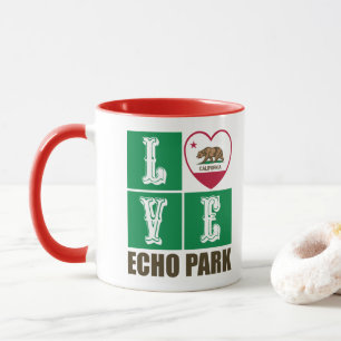 California State Flag Herz Echo Park Tasse