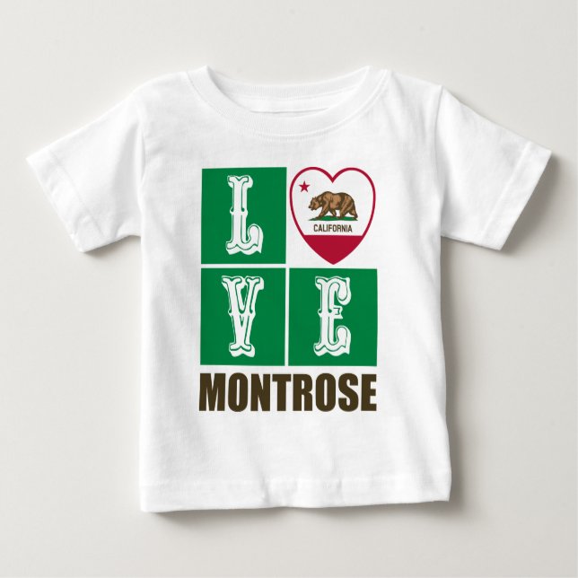 California State Flag Herzmontrose Baby T-shirt (Vorderseite)