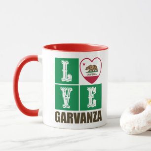 California State Flag Herzstück Liebe Garvanza Tasse