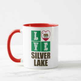 California State Flag Herzstück Silbersee Tasse