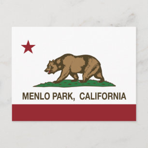 California State Flag Menlo Park Postkarte