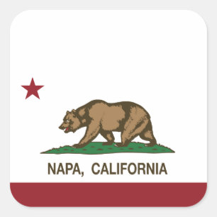 California State Flag Napa Quadratischer Aufkleber