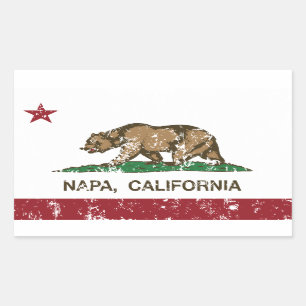 California State Flag Napa Rechteckiger Aufkleber