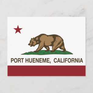 California State Flag Port Hueneme Postkarte