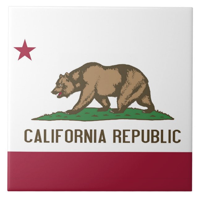 California State Flag Tile Fliese (Vorderseite)