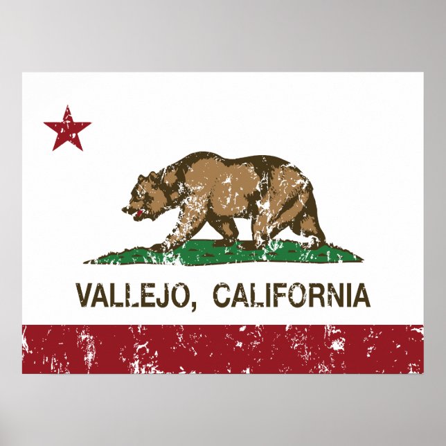 California State Flag Vallejo Poster (Vorne)