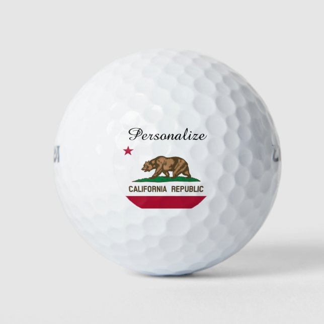 California State flagge golf ball Set gift (Vorderseite)