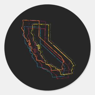 California Stolz Runder Aufkleber