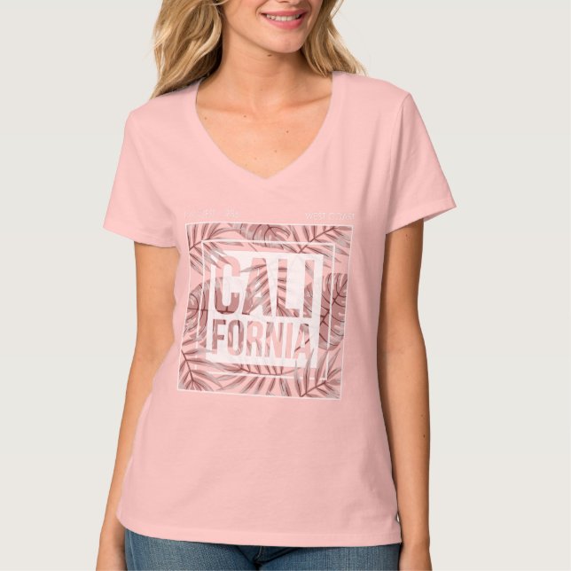 California Summer Forever- Tropical Leaves T-Shirt (Vorderseite)
